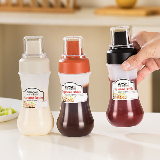 Five-hole Scale Squeezing Sauce Bottle With Lid Kitchen Tool The Artful Oracle
