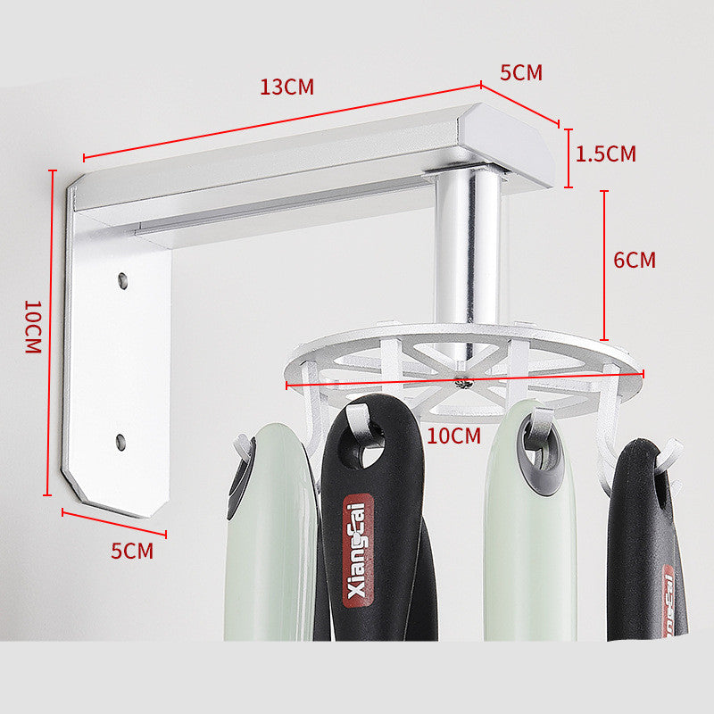 Space Aluminum Kitchen Rotating Hook Rack The Artful Oracle
