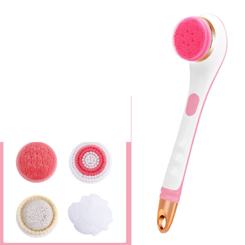 Electric Bath Brush Silicone Back Scrubber USB Rechargeable 2 Speeds Rotating Shower Brush Spa Waterproof Body Cleaning Brush The Artful Oracle