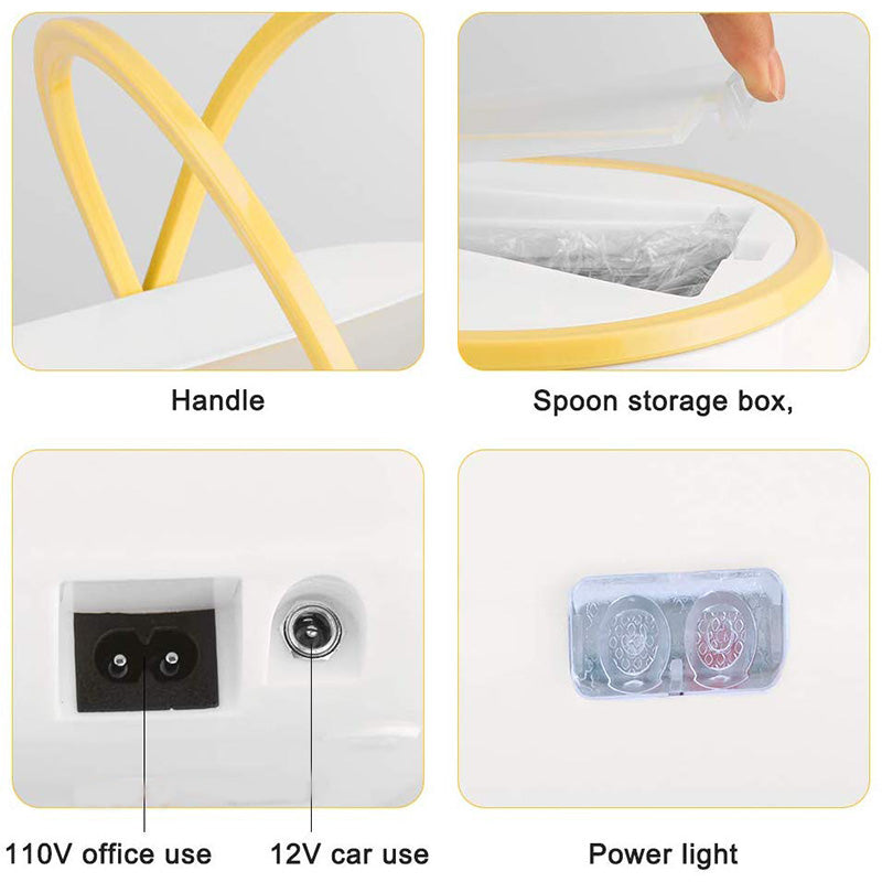 Three-grid Electric Heating Lunch Box Food Heater For Vehicle-mounted Office The Artful Oracle