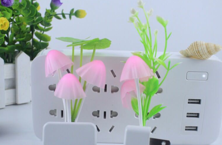 New LED Night Light Energy-saving Plug-in Induction Creative Mushroom Light For Home The Artful Oracle