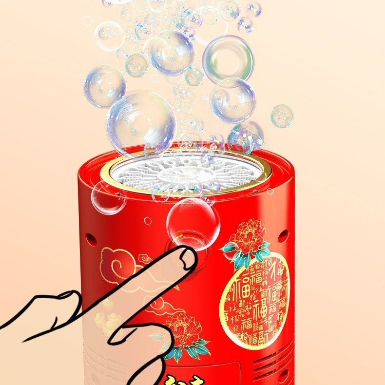 Fireworks Bubble Machine With 80ml Bubble Solution, Portable Automatic Bubble Machine With Lights And Closeable Music, Bubble Maker Toys For Kids Outside Activities Parties Wedding Christmas The Artful Oracle