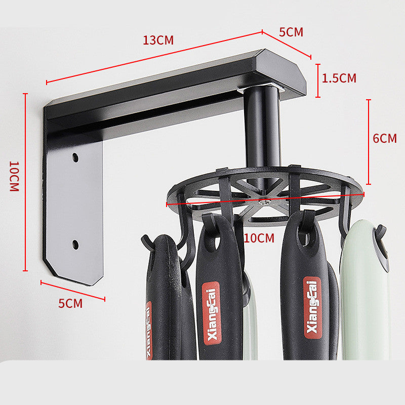 Space Aluminum Kitchen Rotating Hook Rack The Artful Oracle