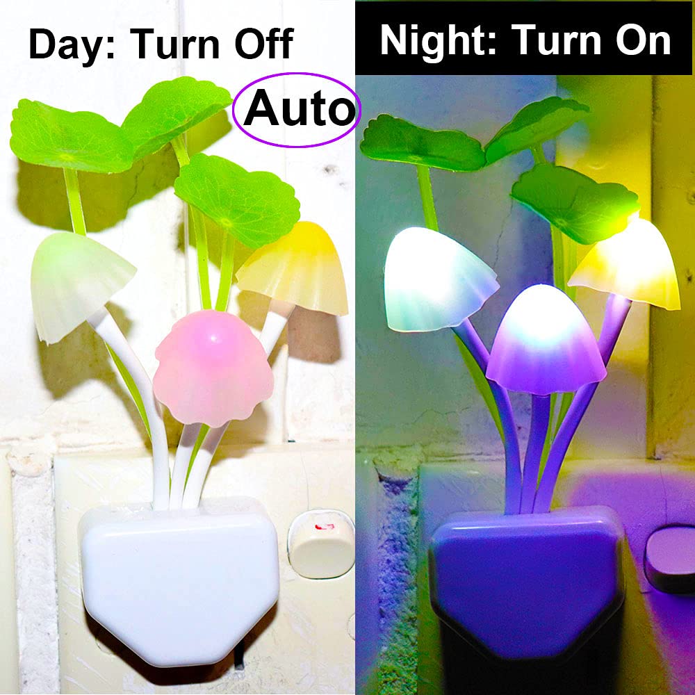 New LED Night Light Energy-saving Plug-in Induction Creative Mushroom Light For Home The Artful Oracle