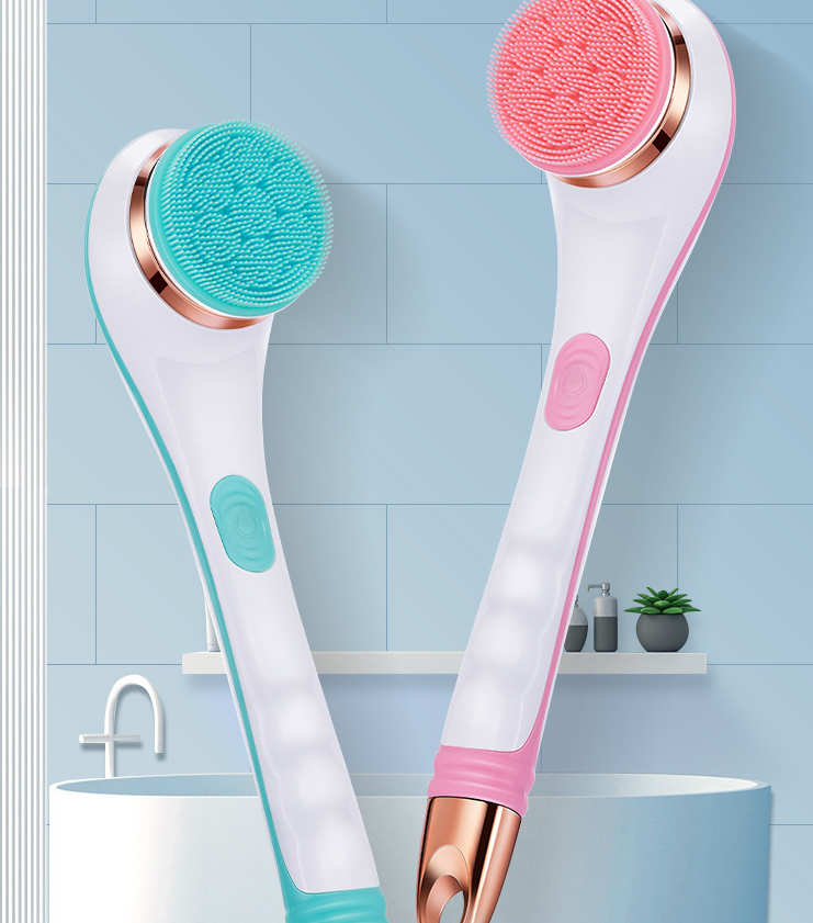 Electric Bath Brush Silicone Back Scrubber USB Rechargeable 2 Speeds Rotating Shower Brush Spa Waterproof Body Cleaning Brush The Artful Oracle