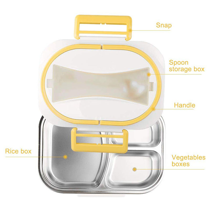 Three-grid Electric Heating Lunch Box Food Heater For Vehicle-mounted Office The Artful Oracle