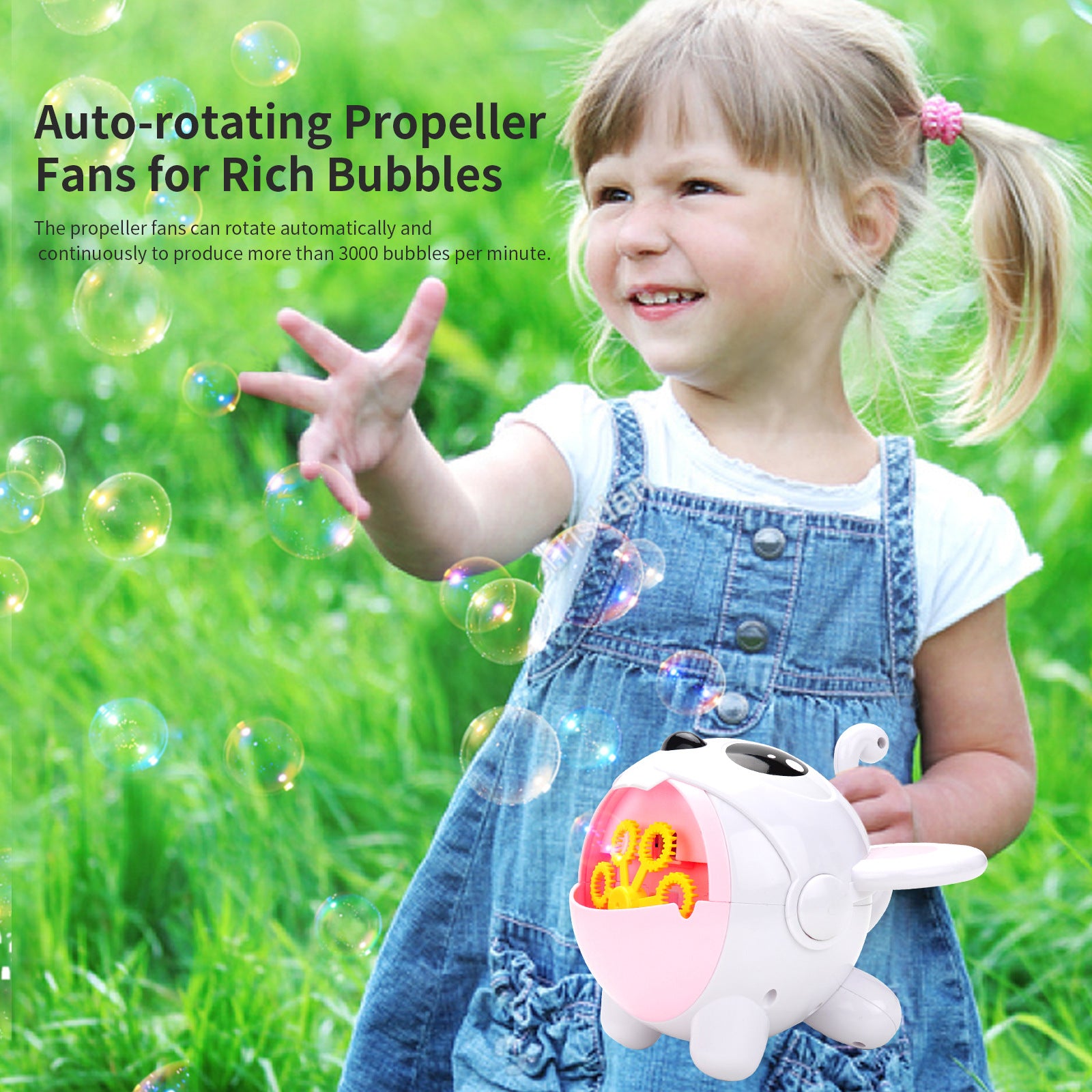 Automatic Cute Bubble Machine Soap Bubble Blower Outdoor Kids Electric Bubble Blowing Toy For Kids The Artful Oracle