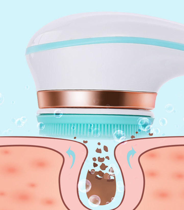 Electric Bath Brush Silicone Back Scrubber USB Rechargeable 2 Speeds Rotating Shower Brush Spa Waterproof Body Cleaning Brush The Artful Oracle