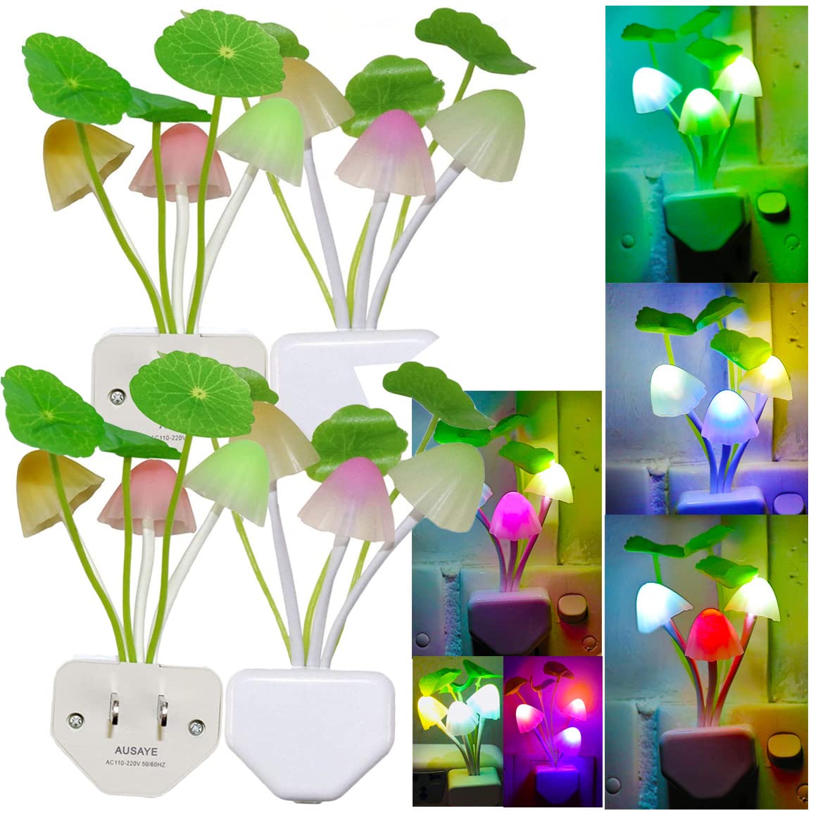 New LED Night Light Energy-saving Plug-in Induction Creative Mushroom Light For Home The Artful Oracle