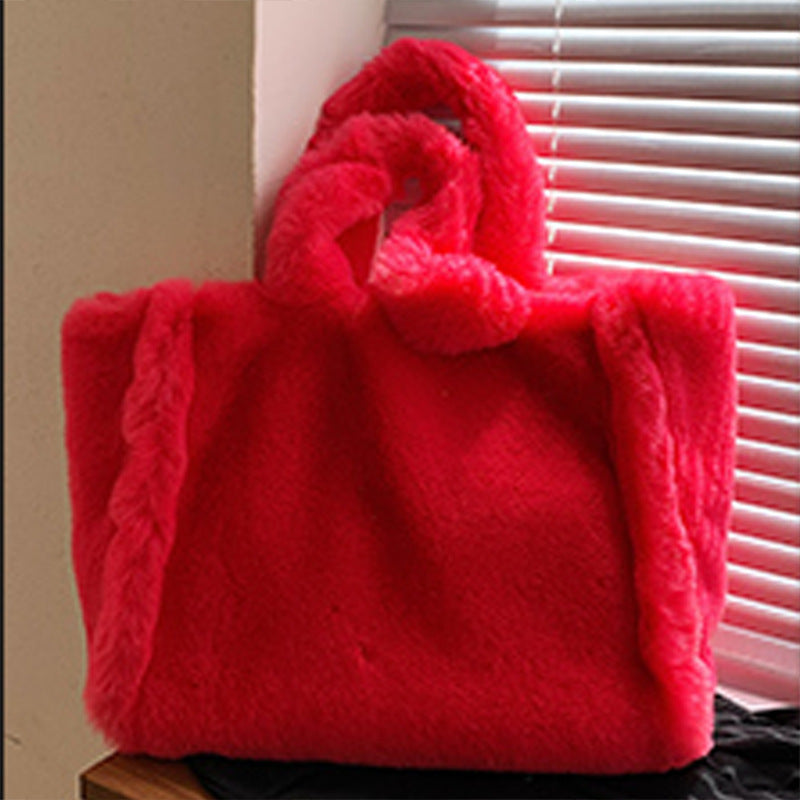 Winter Bags Chain Plush Handbag Totes Women Shoulder Bag The Artful Oracle