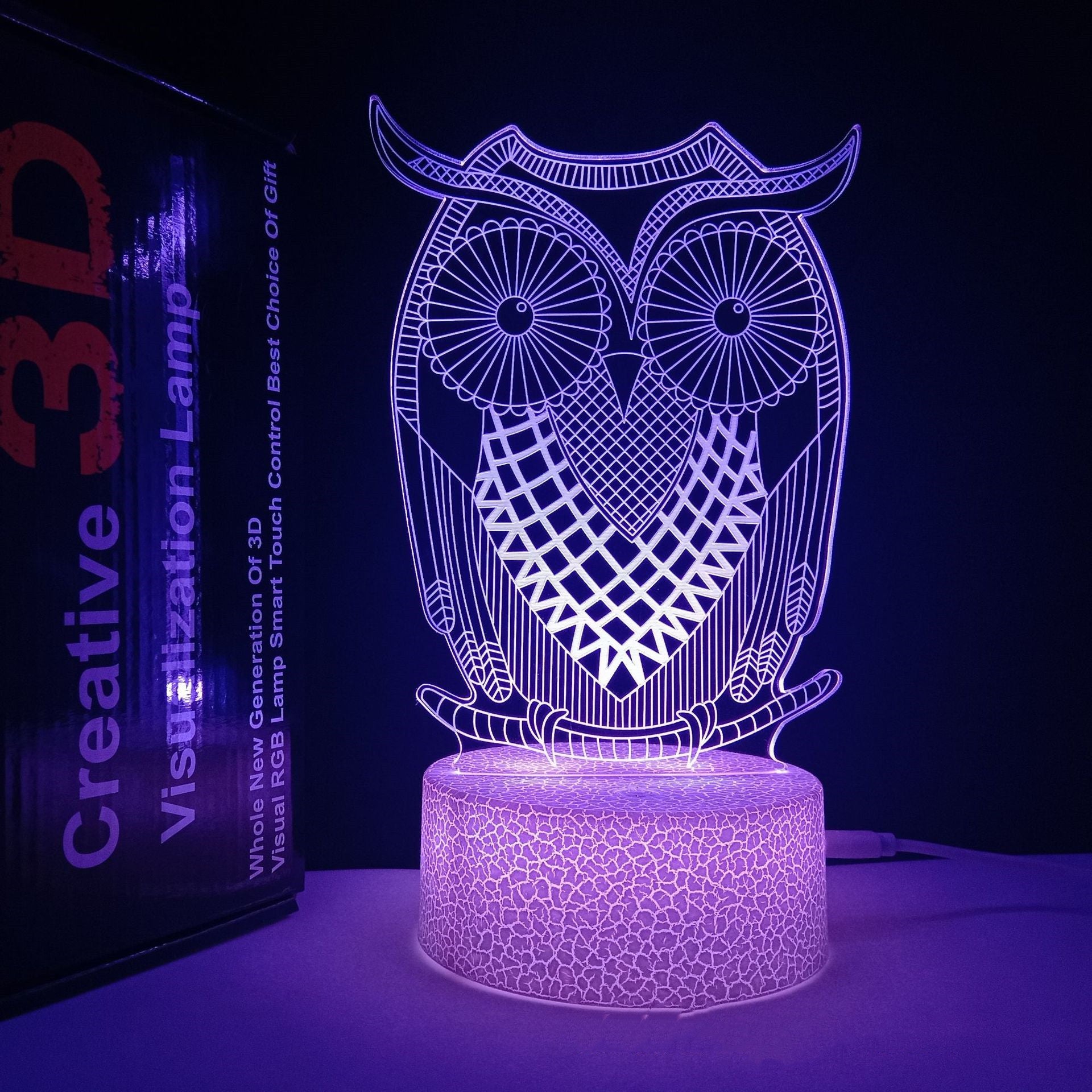Usb Plug-in Remote Control 3D Ambient Night Light The Artful Oracle
