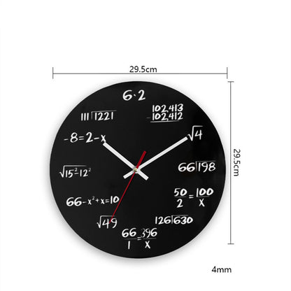 Creative Living Room Personalized Mathematical Decorative Wall Clock The Artful Oracle