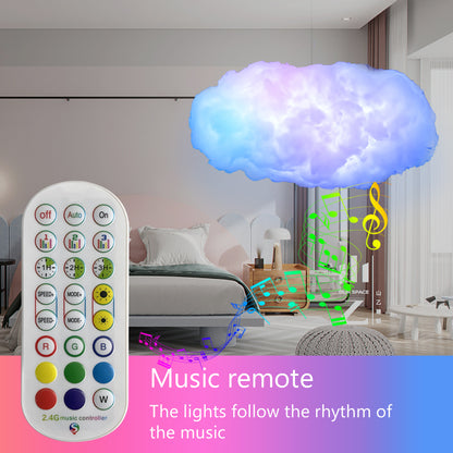 USB Cloud Light APP Control Music Synchronization 3D RGBIC Ambient Light Lightning Simulation Clouds Bedroom Room Light The Artful Oracle