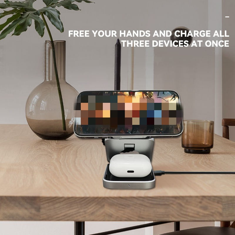 Three In One Desktop Wireless Charging Bracket The Artful Oracle