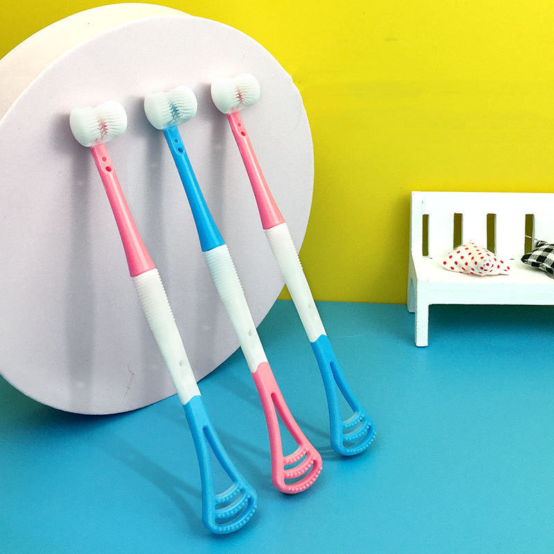 Baby Toothbrush Multi-function Tongue Coating Brush Silicone 3d Material The Artful Oracle