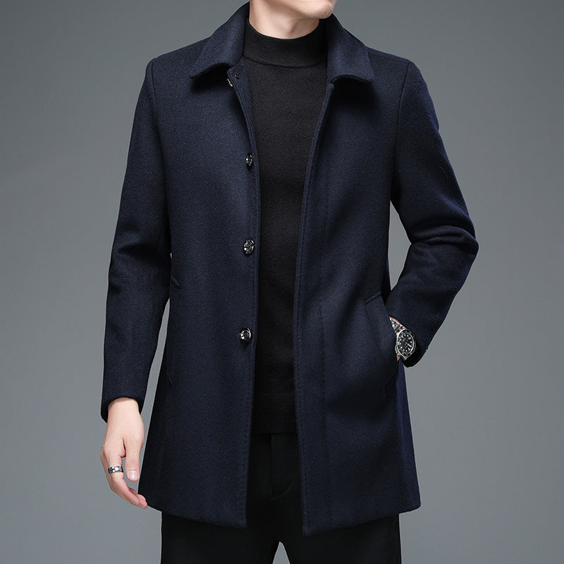 Trench Coat Mid-length Long Sleeve Lapel Korean Style Casual Jacket The Artful Oracle