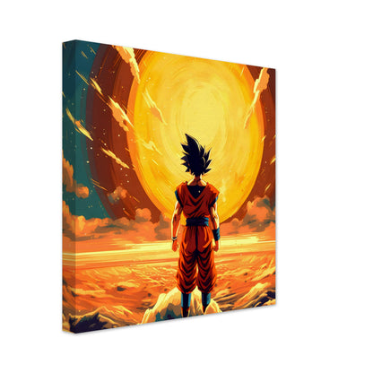 Goku on top of World - Aluminum Print Gelato