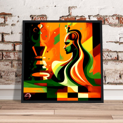 The Queen's Gambit: Mastering the Most Powerful Chess Piece - Premium Matte Paper Wooden Framed Poster Gelato