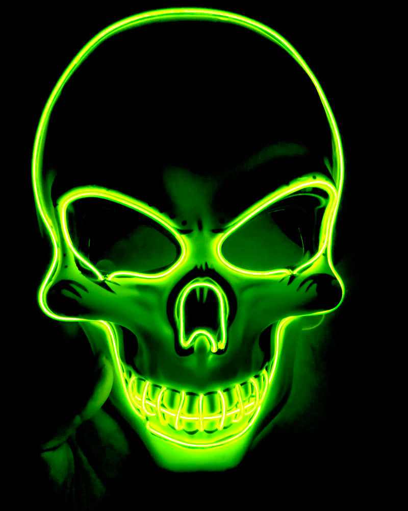 Halloween Skeleton Mask LED Glow Scary Mask The Artful Oracle