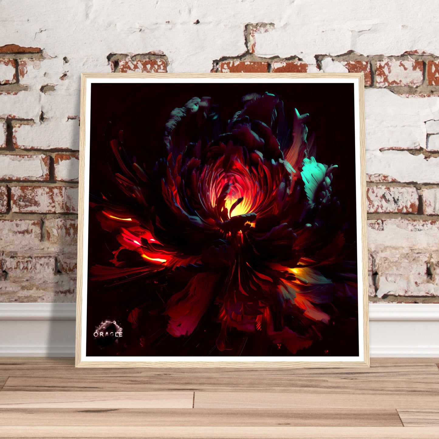 Illuminated Blossom - Premium Matte Paper Wooden Framed Poster Gelato