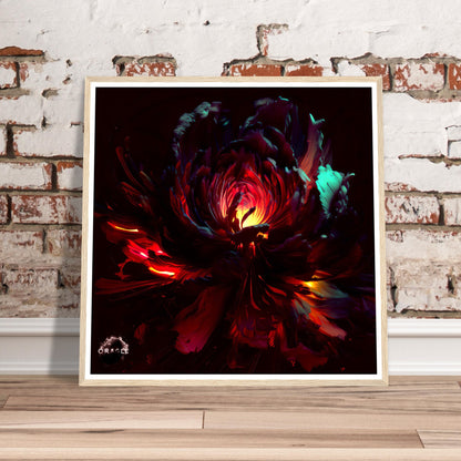 Illuminated Blossom - Premium Matte Paper Wooden Framed Poster Gelato