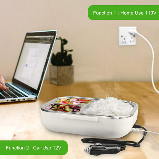 Three-grid Electric Heating Lunch Box Food Heater For Vehicle-mounted Office The Artful Oracle