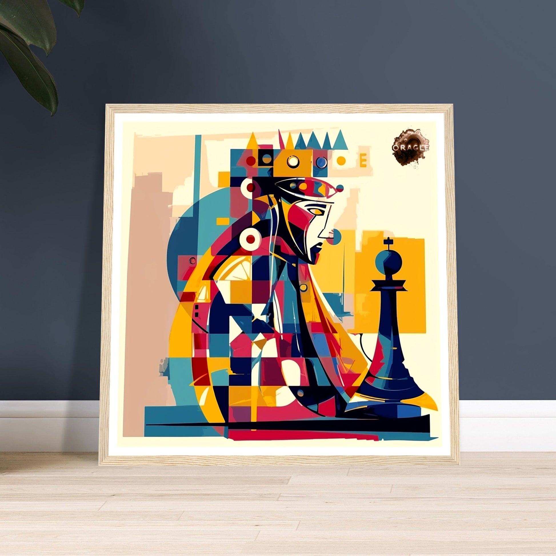 Abstract Elegance: The Queen's Reign - Premium Matte Paper Wooden Framed Poster - Premium Semi-Glossy Paper Wooden Framed Poster Gelato