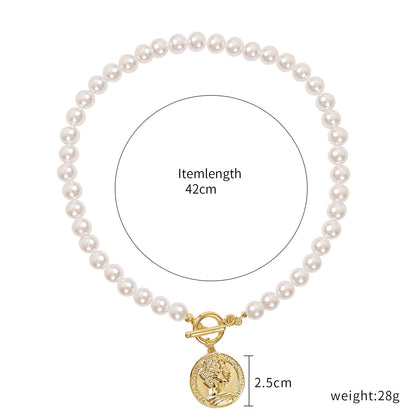 Women's Special-shaped Pearl Necklace Versatile French Advanced The Artful Oracle