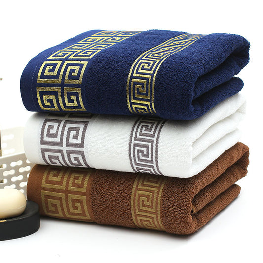 Foreign Trade Bath Towel Manufacturers Wholesale Plain-Colored Off-File To Pick Up The Word Pattern Towel Bath Towel Thickened Gift Set The Artful Oracle