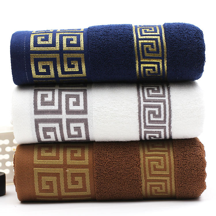 Foreign Trade Bath Towel Manufacturers Wholesale Plain-Colored Off-File To Pick Up The Word Pattern Towel Bath Towel Thickened Gift Set The Artful Oracle