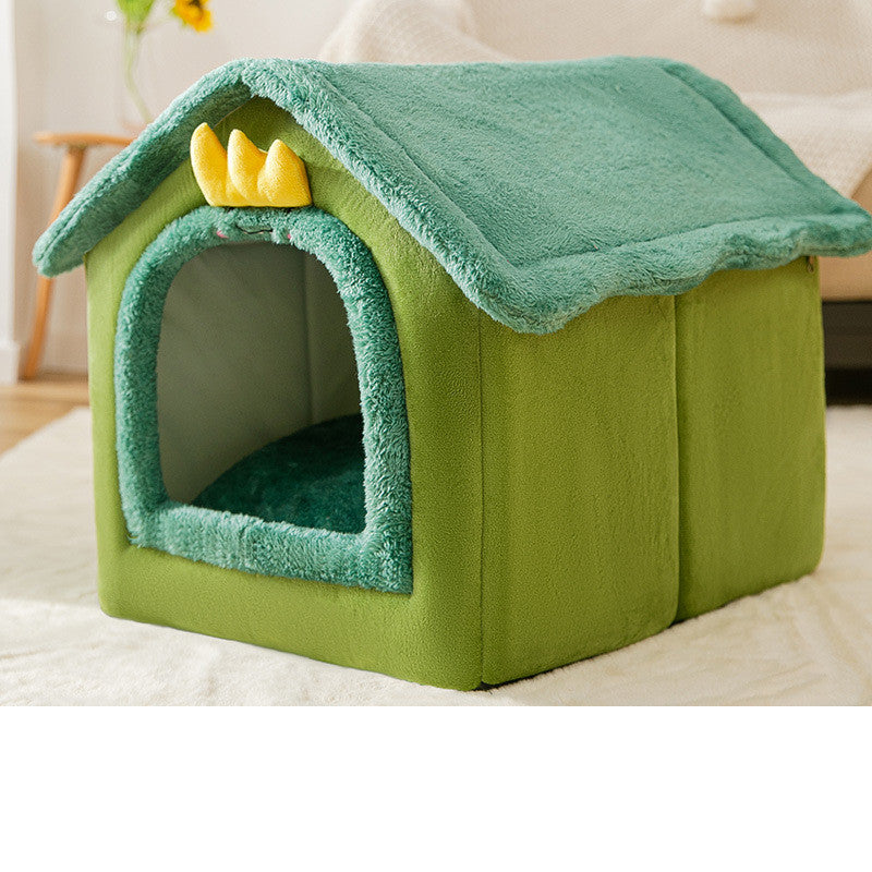 Foldable Dog House Pet Cat Bed Winter Dog Villa Sleep Kennel Removable Nest Warm Enclosed Cave Sofa Pets Supplies The Artful Oracle