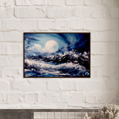 Waltz of the Waves - Premium Matte Paper Wooden Framed Poster Gelato