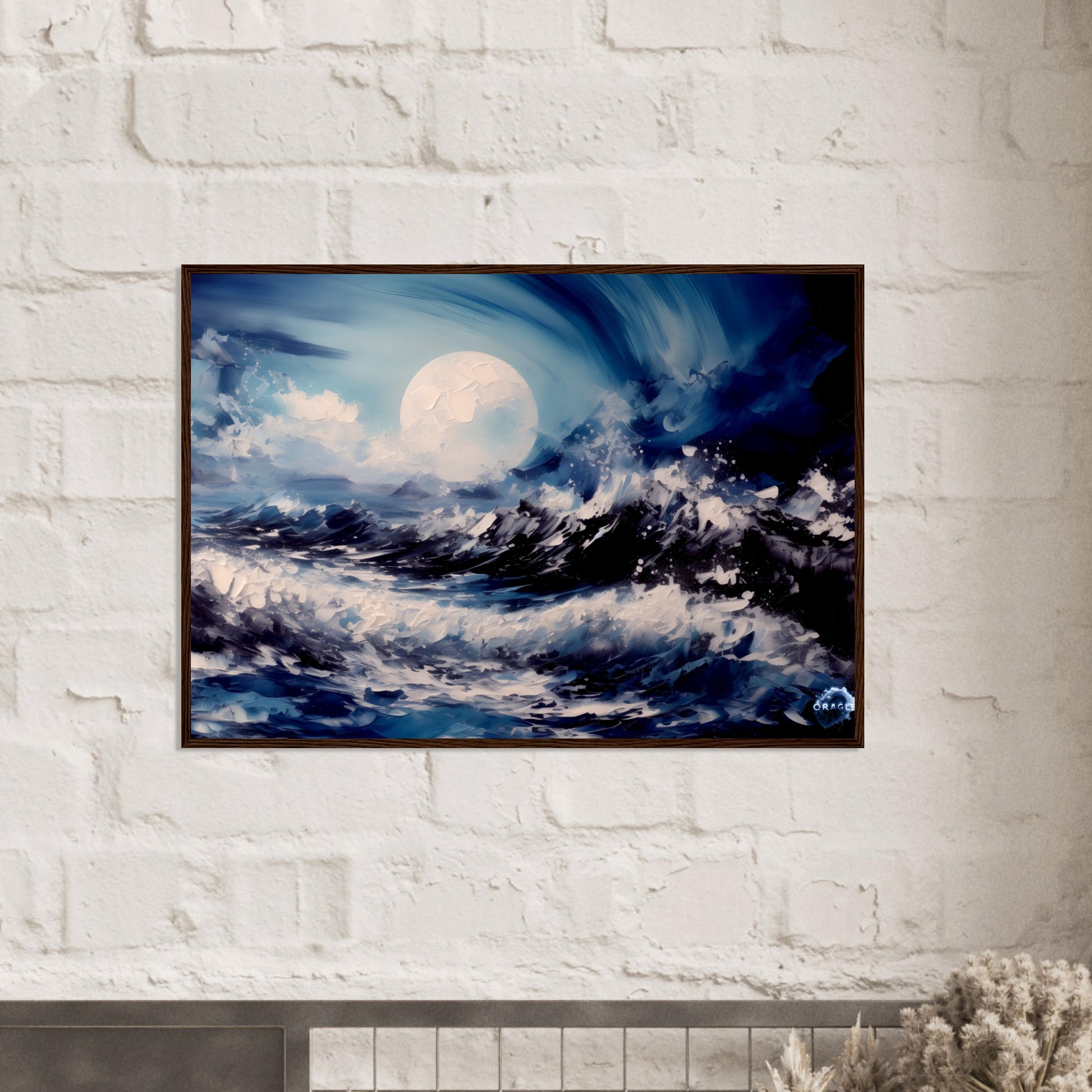 Waltz of the Waves - Premium Matte Paper Wooden Framed Poster Gelato