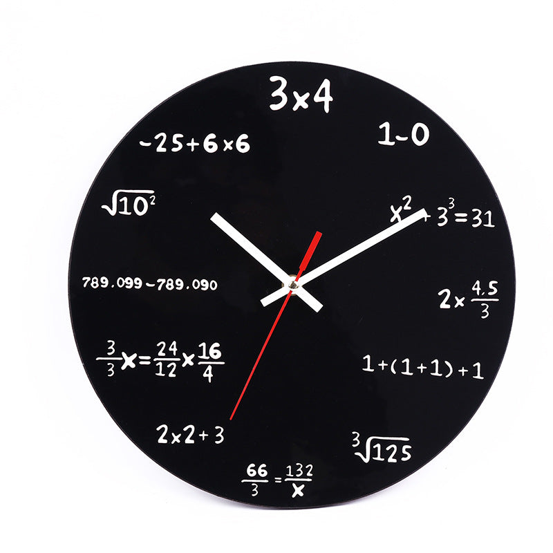 Creative Living Room Personalized Mathematical Decorative Wall Clock The Artful Oracle