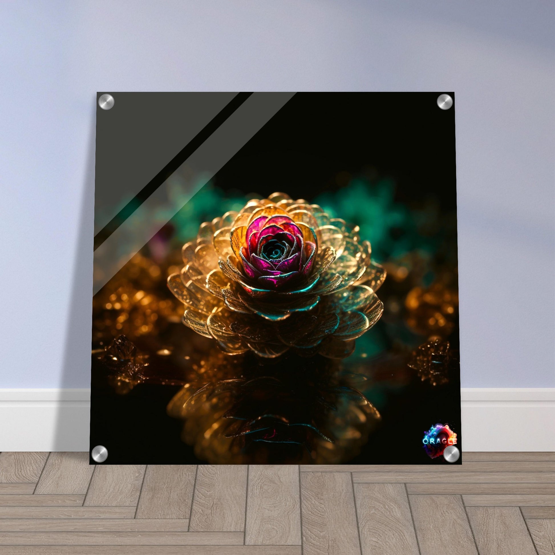 Unfolding Beauty: A Rose's Captivating Grace- Premium Matte Paper Wooden Framed Poster - Premium Matte Paper Poster - Premium Matte Paper Wooden Framed Poster Gelato