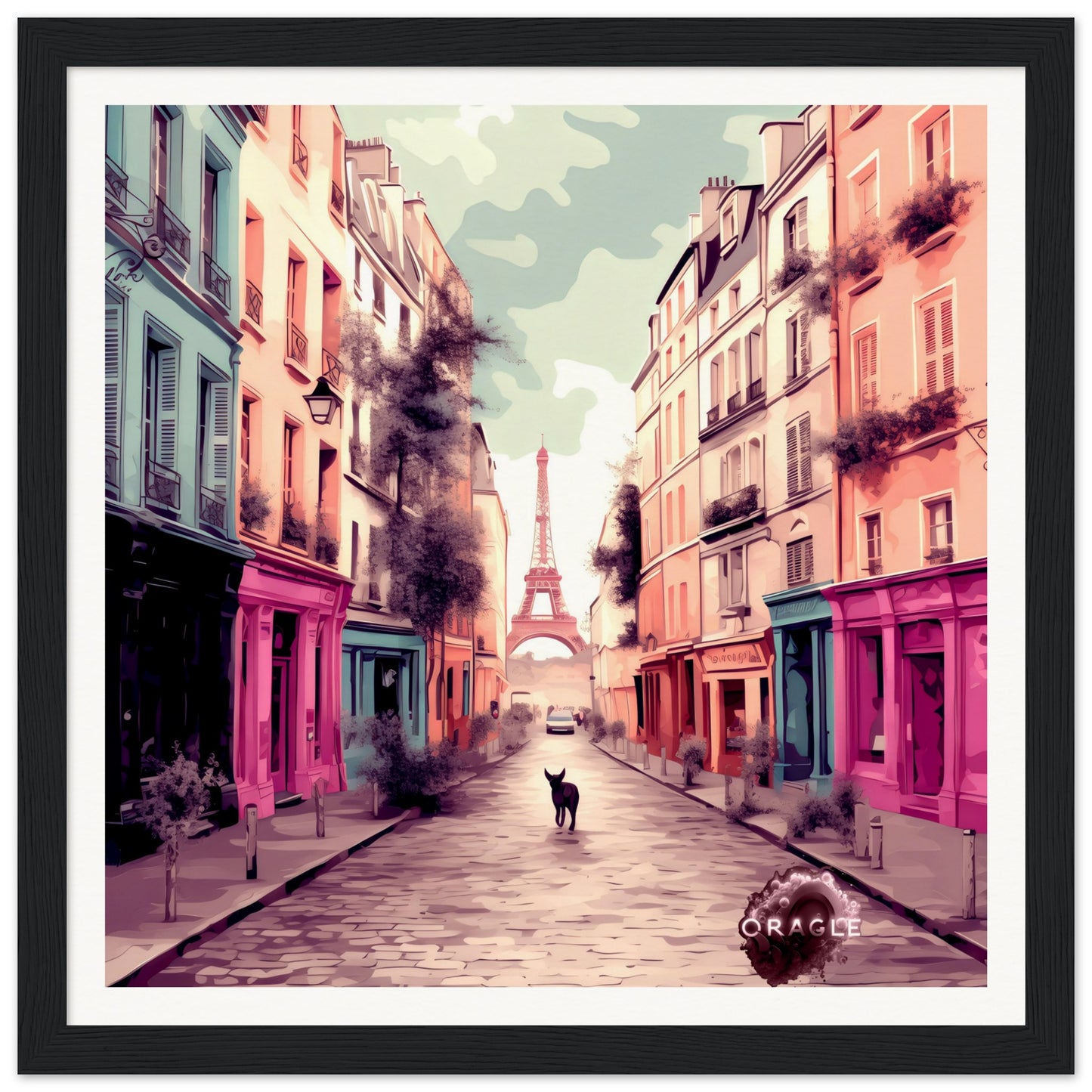 Osiris in Paris - Premium Matte Paper Wooden Framed Poster - Museum-Quality Matte Paper Wooden Framed Poster Gelato