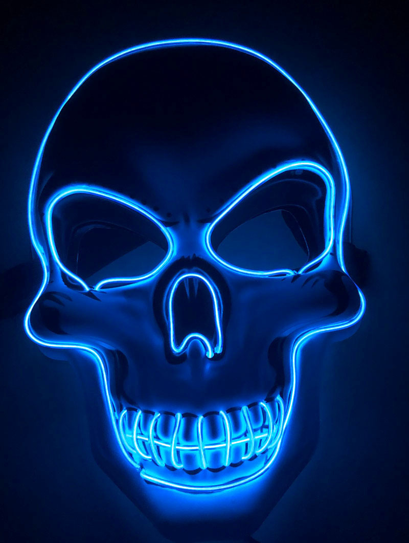 Halloween Skeleton Mask LED Glow Scary Mask The Artful Oracle