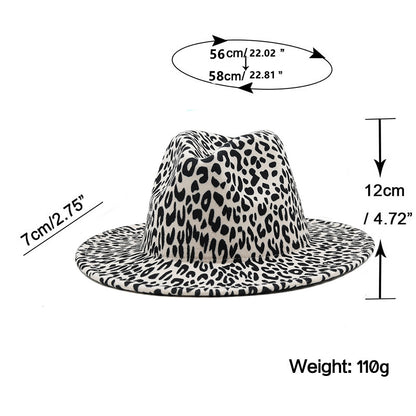 Men's And Women's Fashionable All-match Milky White Leopard Print Woolen Hat The Artful Oracle