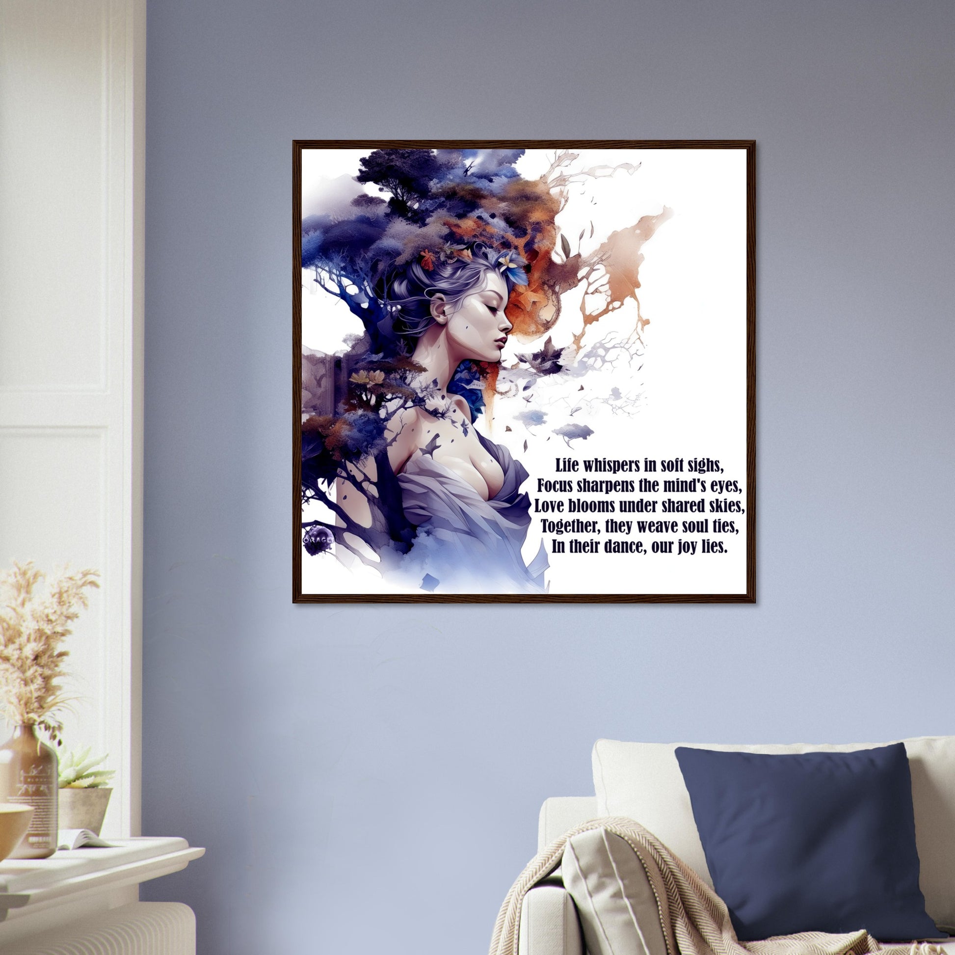 Lavender Enchantress: A Nymph's Tale - Premium Matte Paper Wooden Framed Poster Gelato