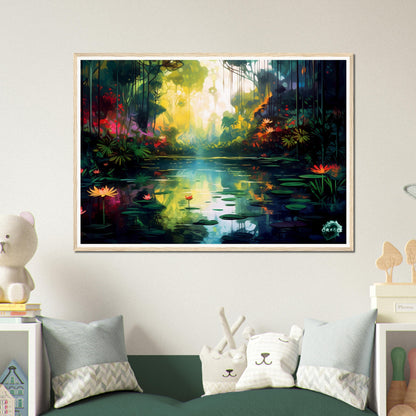 Radiance of the Rainforest - Premium Matte Paper Wooden Framed Poster Gelato