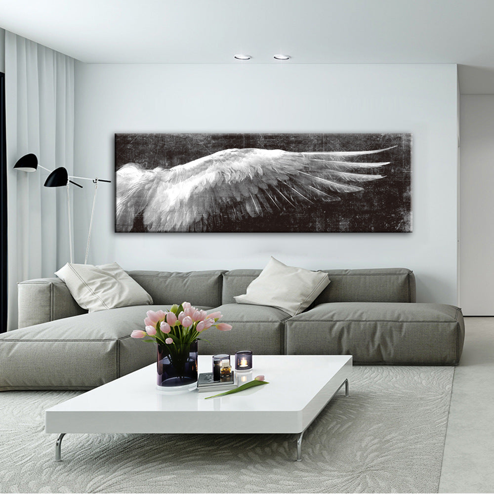 Angel feather wings canvas painting The Artful Oracle