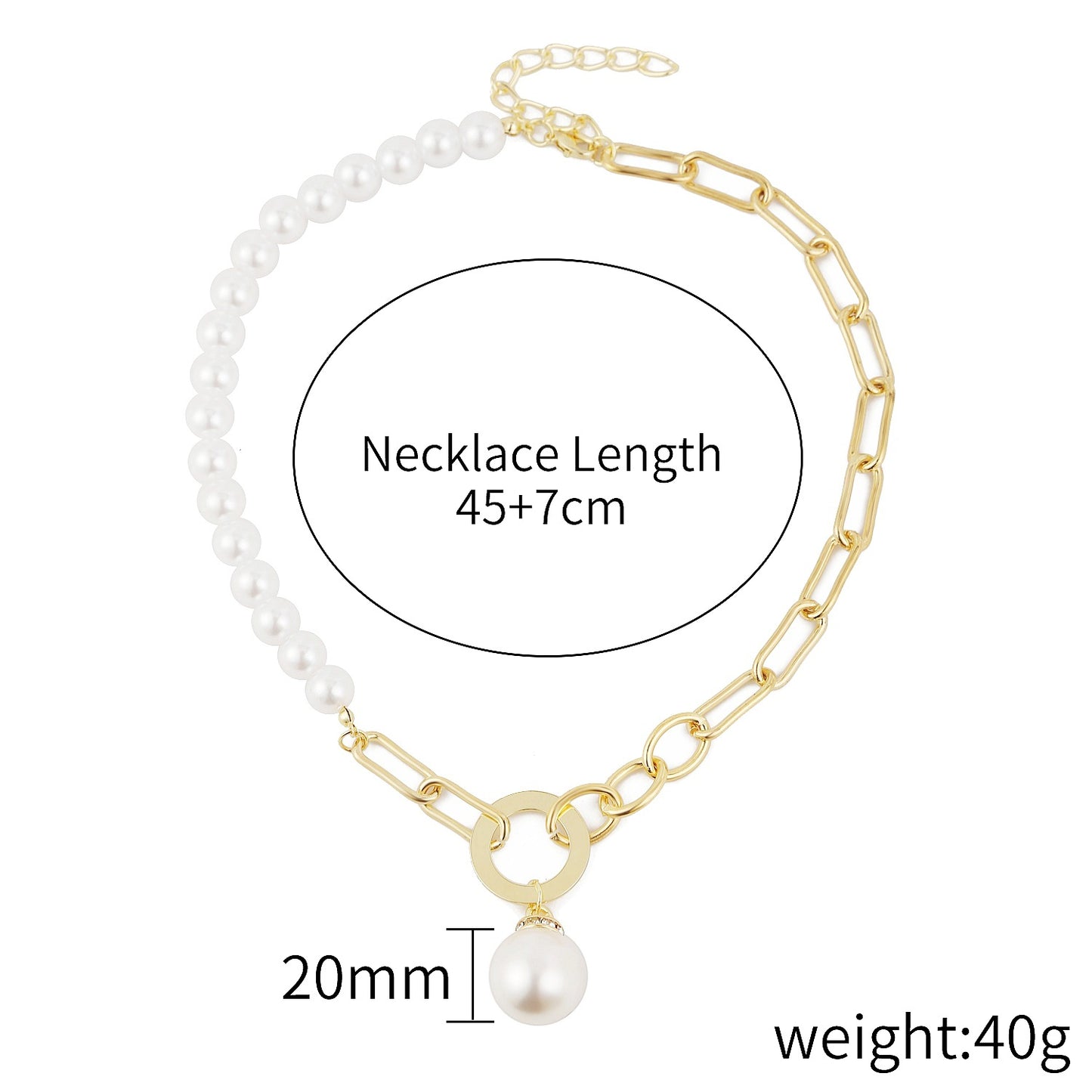 Women's Special-shaped Pearl Necklace Versatile French Advanced The Artful Oracle