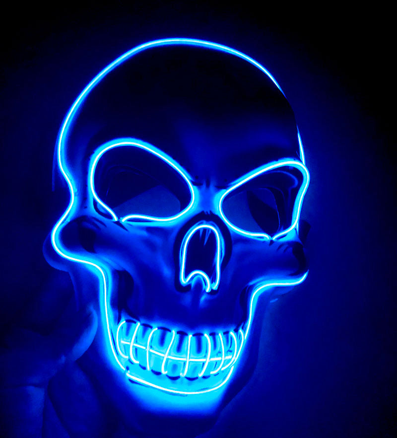 Halloween Skeleton Mask LED Glow Scary Mask The Artful Oracle