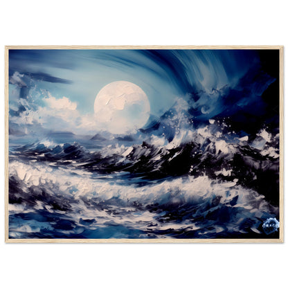 Waltz of the Waves - Premium Matte Paper Wooden Framed Poster Gelato