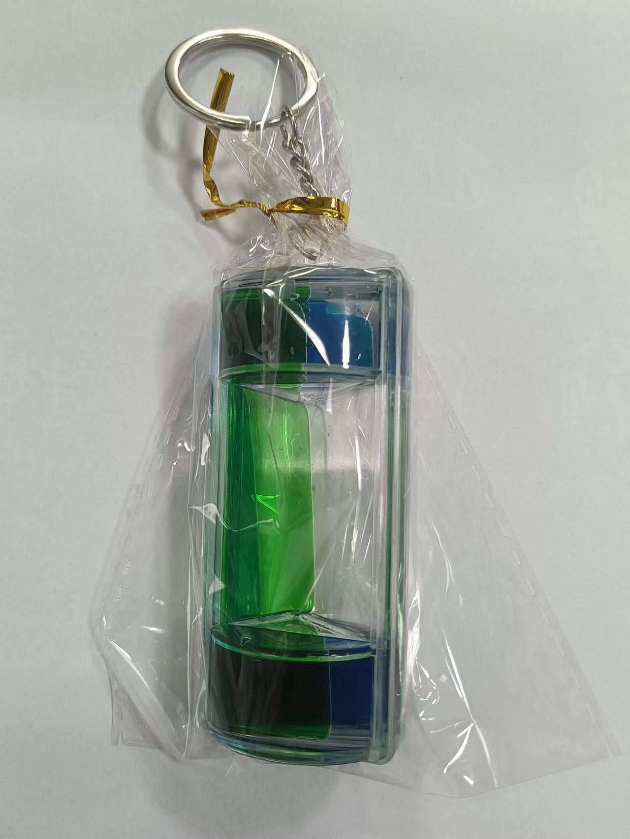 Creative Pressure Relief Double Color Liquid Oil Leakage Keychain Liquid The Artful Oracle