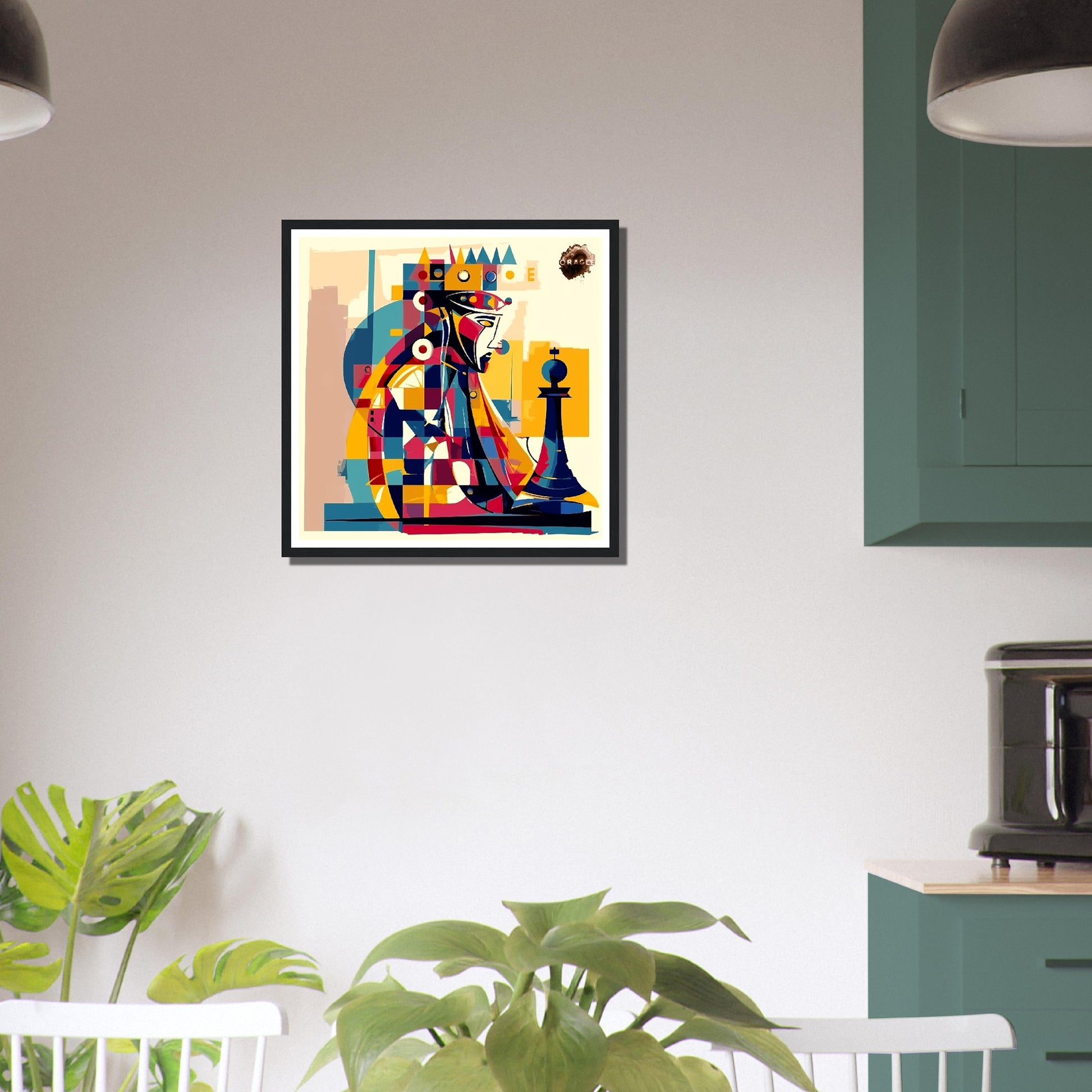 Abstract Elegance: The Queen's Reign - Premium Matte Paper Wooden Framed Poster Gelato