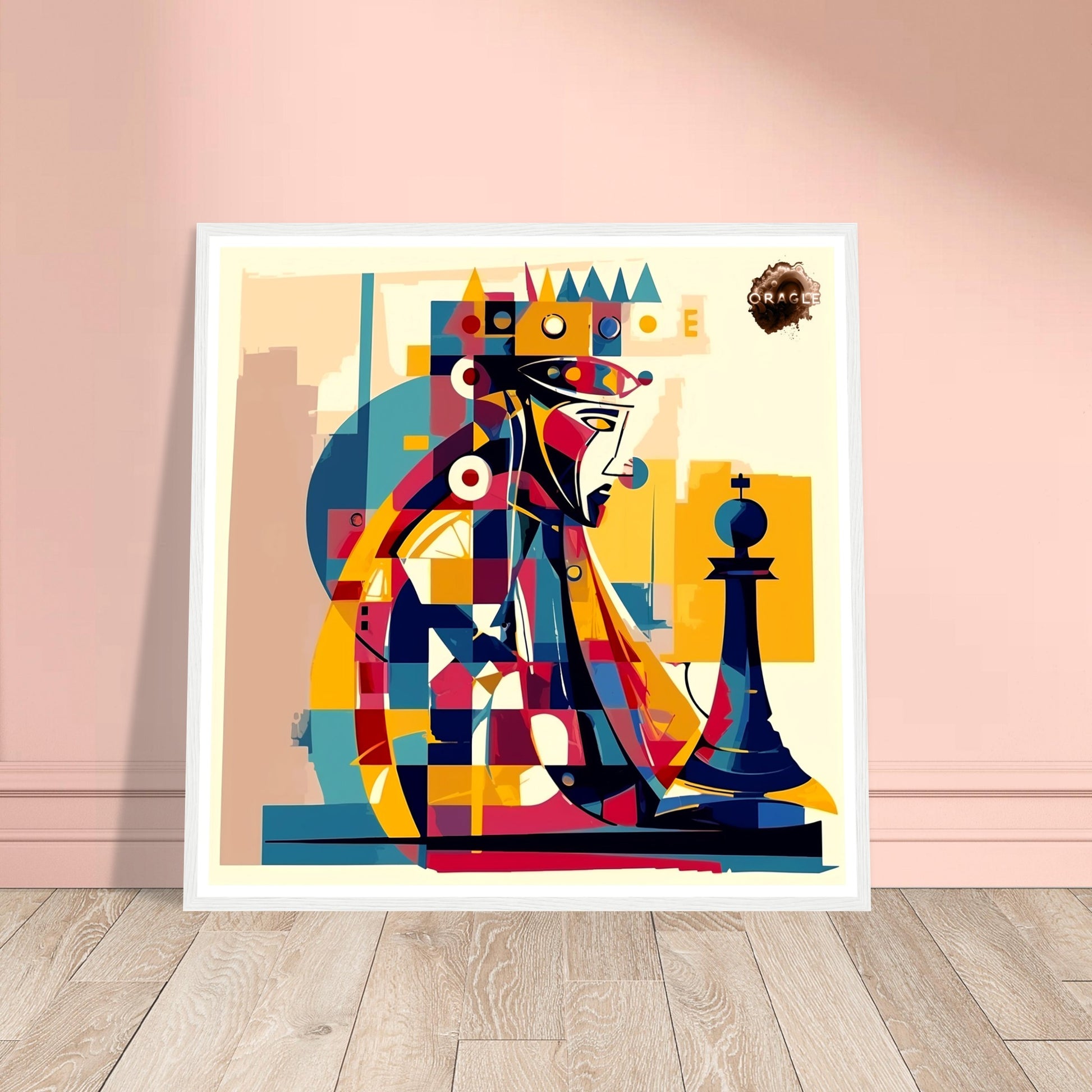 Abstract Elegance: The Queen's Reign - Premium Matte Paper Wooden Framed Poster Gelato