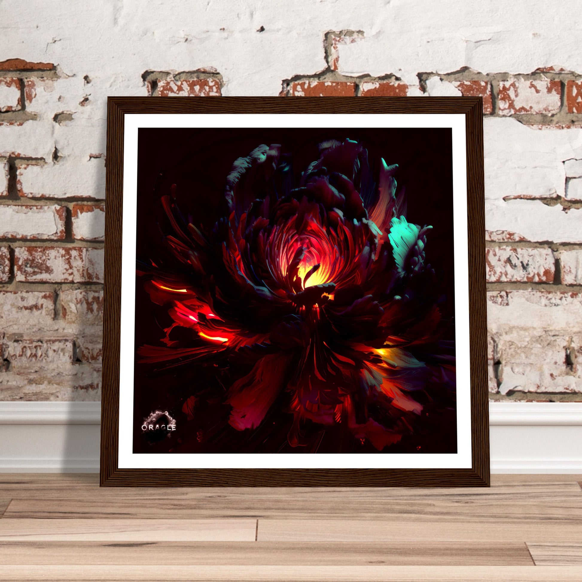 Illuminated Blossom - Premium Matte Paper Wooden Framed Poster Gelato