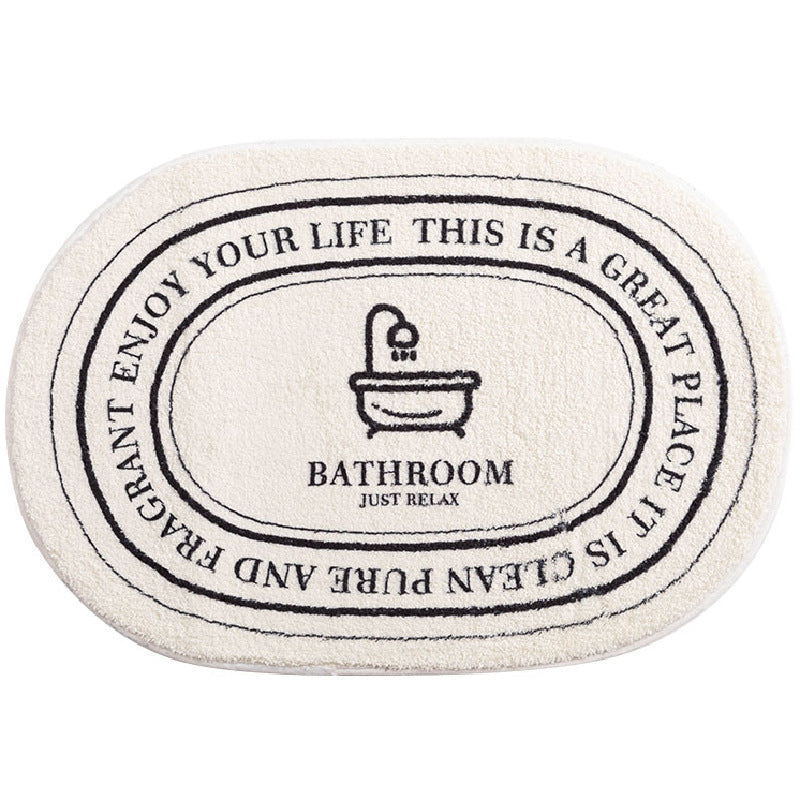 Simple Bathroom Door Absorbent Bathroom Anti-slip Mats Floor Mat The Artful Oracle