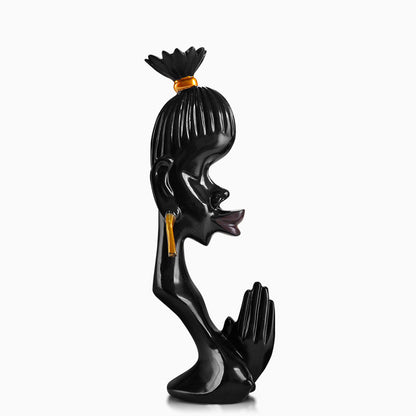 Black Couple Ornament Decoration Abstract Art Sculpture The Artful Oracle